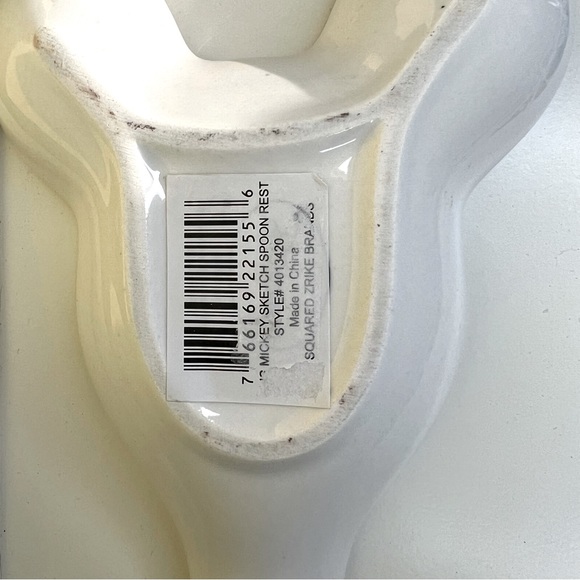 Disney Mickey Mouse Sketchbook Sketch Book Ceramic Kitchen Spoon Rest Dish- NWT - Picture 6 of 6